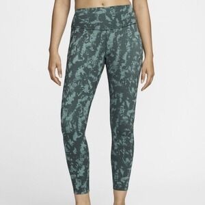 Nike Leggings Womens Vintage‎ Green Speckled High Waisted 7/8 Printed Small NWT